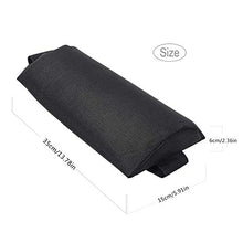 Cuscino per sedia a sdraio, cuscino per sedia da giardino, cuscino per il collo, cuscino con elastico per collo, schiena, ginocchia, gambe, piedi, pratico in qualsiasi posizione, 35 x 15 x 6 cm Nero