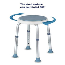 ZZFF - Sgabello girevole antiscivolo per vasca da bagno, altezza regolabile, per donna incinta, per vasca da bagno e doccia (colore: blu)