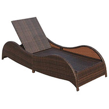 vidaXL Lettino Prendisole in Polirattan Marrone Letto Sdraio Giardino Spiaggia