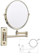 HGXC Specchi da Bagno Specchio cosmetico a Doppia Faccia con ingrandimento 3X Specchio cosmetico da 8 Pollici Specchio da toeletta 360 Rotazione Libera