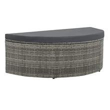 Tidyard Set Divano da Giardino con Parasole, Set Divano Esterno in Polyrattan Grigio