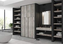 Dafne Italian Design Mobile Bagno Moderno con lavabo sospeso – Castagno Grigio Ossidato