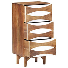 vidaXL Cassettiera 43,5x35x90 cm in Legno Massello di Acacia