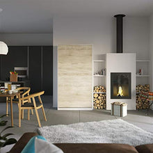 SMARTBett Letto a Scomparsa Basic Letto Ribaltabile Letto a Muro (90x200 Verticale, Bianco/Rovere Sonoma Parte Frontale)