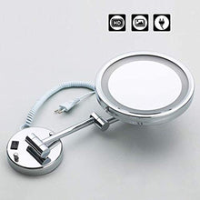 AJH Home Specchio da toeletta Specchio da Trucco Specchio da Trucco Specchi da Barba da Parete per Bagno Specchi da Barba Illuminati a LED Ingrandimento 10X Decorare per