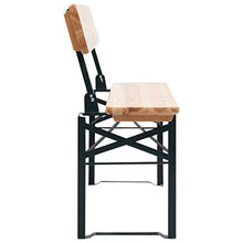 vidaXL 3X Legno d'Abete Tavolo da Birra Panche Pieghevoli Arredo da Giardino