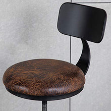Pub Altezza Bar Stools con Schiena,Tavolo da Bar in Ferro Battuto E Sedia Retro Industria Armless Modern Kitchen High Dining Sedie con Gambe in Metallo Imbottito