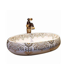 Lavabo Ovale da Bagno Retro Creative Jingdezhen Ceramic Hotel Lavabo antispruzzo Lavandini Bagno