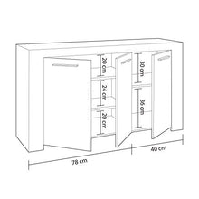 Habitdesign Corinto B05 Buffet, Legno ingegnerizzato, 144 x 42 x 80 cm