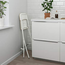 FRANKLIN sgabello bar con schienale, pieghevole 50x44x95 cm bianco/bianco