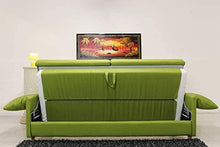 Ponti Divani - Divano Letto Girevole salvaspazio - Divano Letto Singolo Ribaltabile - Materasso Incluso sfoderabile Made in Italy - Tessuto Rosso - Arredi Casa