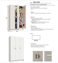 Dianhydro Armadio Multiuso con PORTASCOPE 3 Ante H cm 180 x L cm 108,8 x Pcm 37
