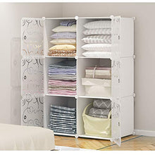 ZWYSL Appendiabiti Portatile Cabina Armadio Componibile Cassettiera Plastica Assemblaggio del Cabinet Stoccaggio di Plastica Armadio Pensile (Size : 6 Doors C)