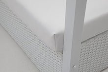 Letto a balinese Rattan in alluminio, colore: bianco