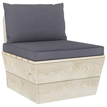 FAMIROSA Set Divani da Giardino su Pallet 6 pz con Cuscini Legno Abete-3552