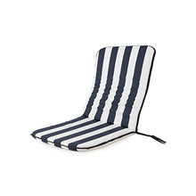 Cuscino Copri Sedia Sdraio da Giardino 45x90 cm Righe MOD. Relax P518 Blu