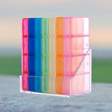 DOITOOL - Contenitore per pillole da viaggio, 1 kit di separazione variopinta, separabile, 28 pezzi, contenitore portatile per pillole, contenitore per medicine