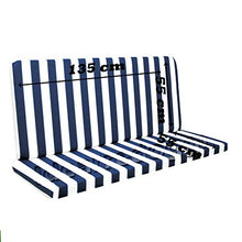 C.S. Cuscino per Dondolo lastra 135 Cm 3 Posti Bianco/Blu