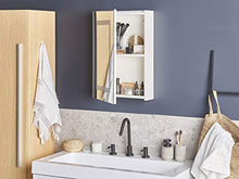 Beliani Moderno Armadietto a Muro da Bagno Nero a Specchio 88 x 40 x 35 cm Malaspina