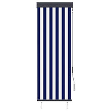vidaXL - Tenda avvolgibile per esterni, 60 x 250 cm, colore: blu e bianco