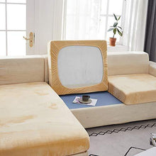 C/N Copriseduta Divano in Velluto Federa Elasticizzata Copri Seduta Divano copridivano Seduta con Cuscini Separati Beige - Arredi Casa