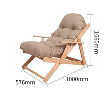 ZHNA Camel Wood Folding Lazy Couch Poltrona da Ufficio reclinabile, Lavabile e reclinabile. Sgabello Comodo e Comodo da 57.5 × 100 cm