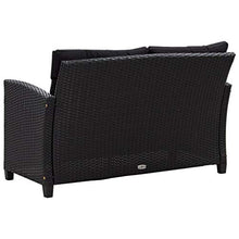 Festnight 6 pz Set Divani da Giardino con Cuscini Divano Angolare da Giardino Esterno in Polyrattan Divani Modulari Grigio Scuro/Nero