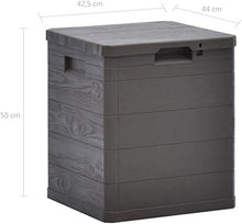 ZRB Baule da Giardino, Scatola da Giardino per Giardino, Contenitore Esterno per Patio Giardinaggio Utensili, Cuscini, Accessorio in Piscina, Cuscini, Marrone, plastica,Multibox