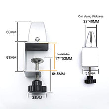 BIN 2Pcs Sneeze Guardia Staffe Stand Schermo Partition Bracket Clip Holder Vetro Morsetti Separè Clip Morsetto per Office Desk Table Supporto da Tavolo E Divider Supporto