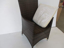 fantasie d oriente Poltrona in Rattan Sintetico Marrone Tiger Struttura in Alluminio C/Cuscino CM 58X63X89 H Non in Kit di Montaggio per Esterno Giardino