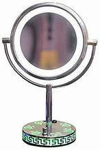 Specchi per il trucco del bagno Luci per specchio per il trucco a led 3x Specchio per il trucco del bagno Specchio per la rasatura Specchio da tavolo da appoggio per bellezza compatta Rotondo a 360 gr