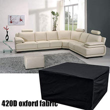 Copertura per mobili da giardino, 213 x 132 x 74 cm, impermeabile, resistente, resistente, resistente alla pioggia, neve, antipolvere, antivento, copertura per sedie da tavolo rettangolare