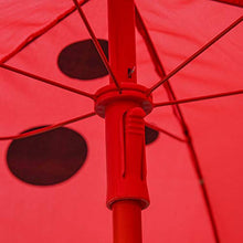 Outsunny Set Tavolo da Giardino con 2 Sedie Pieghevoli e Ombrellone per Bambini in Metallo e Poliestere, Rosso