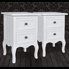 Zora Walter - Comodino con 2 cassetti, in MDF, Colore: Bianco Comodino per Camera da Letto, Misura 34,5 x 30 x 49 cm (Lunghezza x Larghezza x Altezza).
