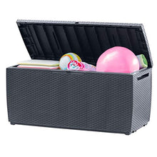 Keter Capri - Scatola portaoggetti in legno, 123 x 53,5 x 57 cm, colore: Grigio