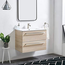 ATUM HOME - Mobiletto da parete con lavabo, con 2 cassetti, chiusura morbida, 800 mm