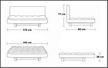 Gstore Divano Letto RECLINABILE Microfibra Bianco E Nero 175x 77x 38cm FY-8653 - Arredi Casa