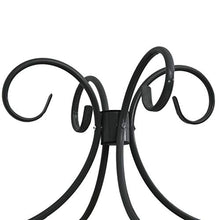 SKM Letto a Baldacchino Nero in Metallo 140x200 cm (28.2kg)