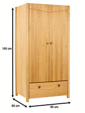 BioKinder 22157 Armadio Luca 165x80x60 cm, Legno massello