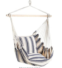 Sedia sospesa a righe con sedile imbottito, per il tempo libero all'aperto Swing Hanging sedia per comfort e durata superiori, per interni, esterni, casa, patio, giardino