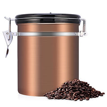 Camidy - Contenitore ermetico per chicchi di caffè, in acciaio INOX, 1,5 l