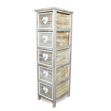 IlGruppone Mobiletto Multiuso per Bagno, Camera da Letto e Ingresso Misura 29x35x101cm con 5 cassetti MOD Julio