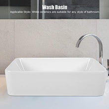 Estink - Lavabo da bagno in ceramica, 48,5 x 37 x 14 cm, colore: Bianco