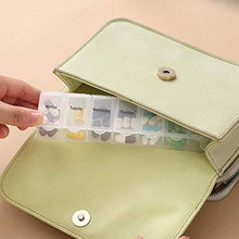 BGSFF Portapillole Organizer 7 Griglie Coperchio Indipendente Trasparente e Visibile Dispenser Pillole Settimanale Astuccio Rosa