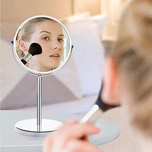 XXT, specchio rotondo in acciaio inox da tavolo per il trucco da principessa, specchio di bellezza
