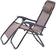 Comoda sedia reclinabile da giardino, sedia a sdraio, marrone