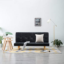 SKM Divano Letto in Similpelle Nero