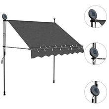 E E-NICES Tenda da Sole Retrattile Manuale con LED 200 cm Antracite