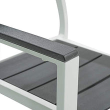 Set Tavolo e 6 Sedie da Giardino in Acciaio Altair Bianco e Grigio Antracite
