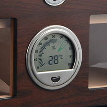 YUMO Humidor per sigari per ca. 124 sigari, Marrone, con igrometro e umidificatore